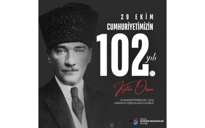 29 Ekim Cumhuriyetimizin 102. Yılı Kutlu Olsun