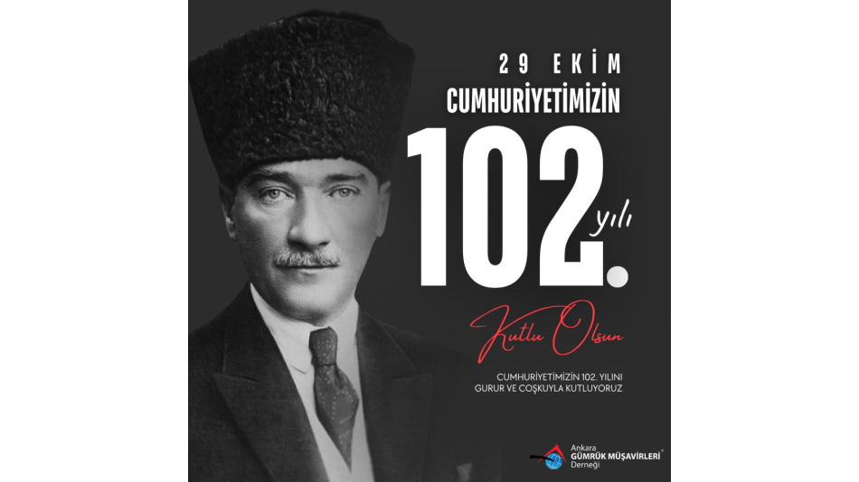 29 Ekim Cumhuriyetimizin 102. Yılı Kutlu Olsun